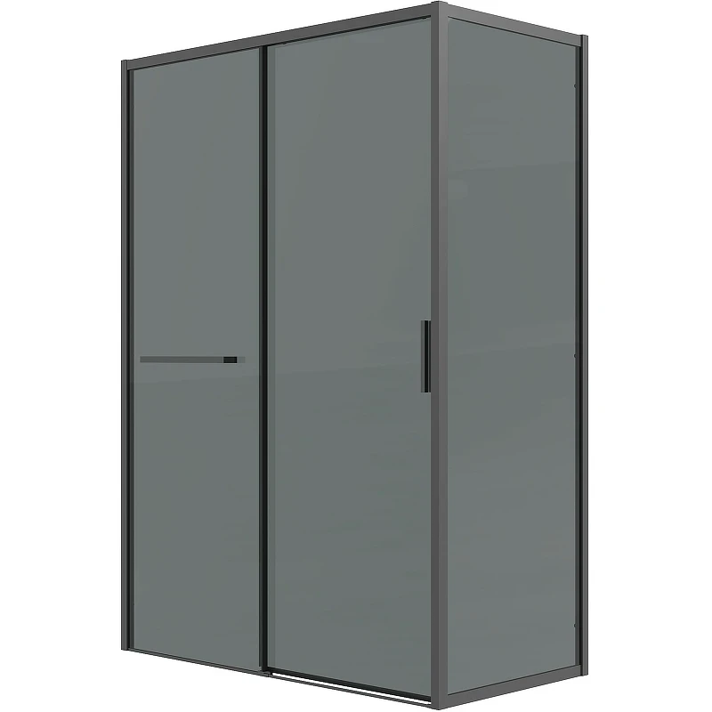 Душевой уголок Grossman Style 120х80 120.K33.05.1280.21.10 профиль Черный матовый стекло тонированное