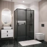 Душевой уголок Grossman Style 120х80 120.K33.05.1280.21.10 профиль Черный матовый стекло тонированное