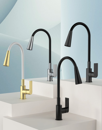 Смеситель для кухни Splenka S06.43.06 Черный матовый латунь