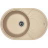 Кухонная мойка Florentina Родос-760 20.140.D0760.107 Песочная искусственный камень (литьевой мрамор) встраиваемый