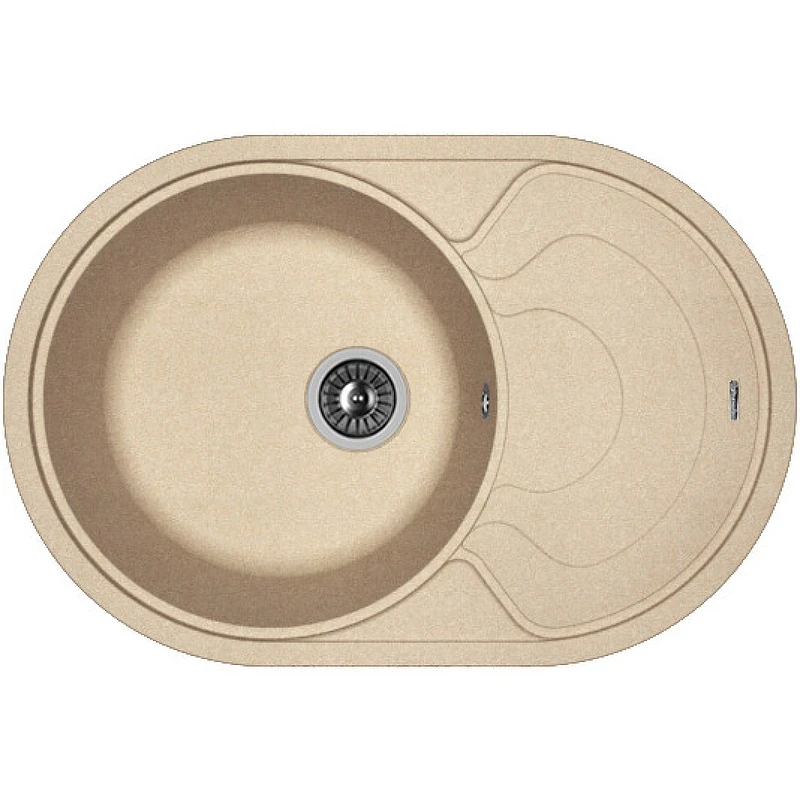 Кухонная мойка Florentina Родос-760 20.140.D0760.107 Песочная искусственный камень (литьевой мрамор) встраиваемый