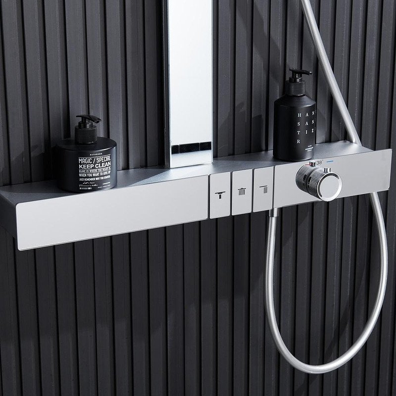 Душевая система Black&White Gravity GH-9005N-C 9005NC с термостатом цвет Хром