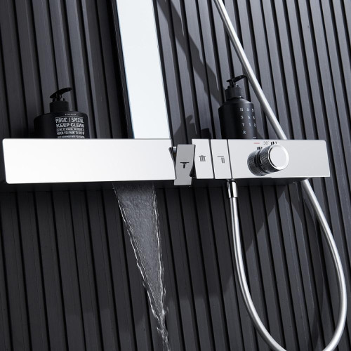 Душевая система Black&White Gravity GH-9005N-C 9005NC с термостатом цвет Хром
