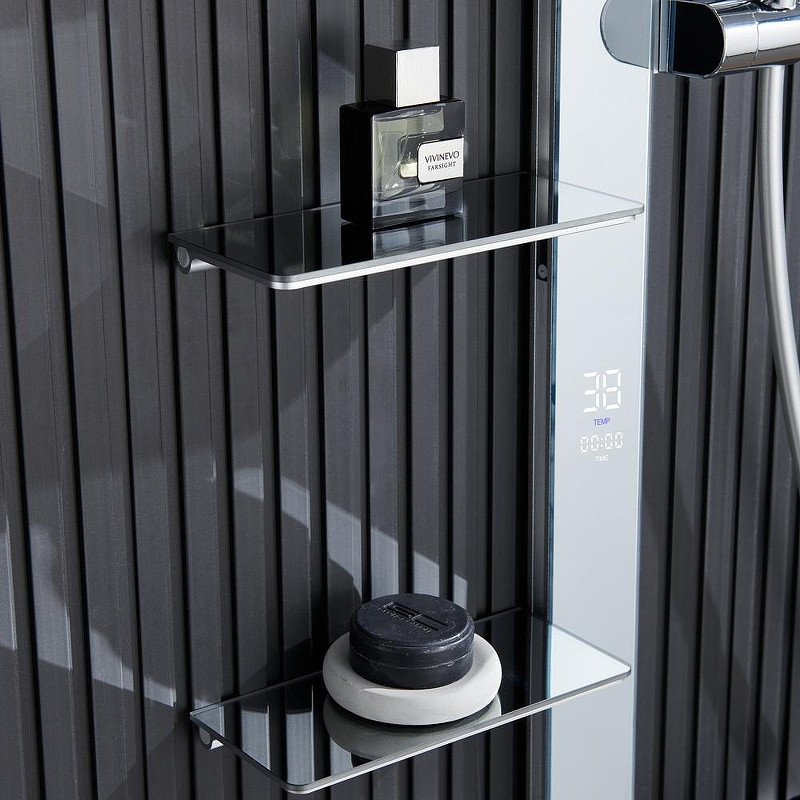 Душевая система Black&White Gravity GH-9005N-C 9005NC с термостатом цвет Хром