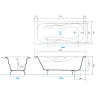 Чугунная ванна Aquatek Гамма 150x75 AQ8050F-00 без антискользящего покрытия