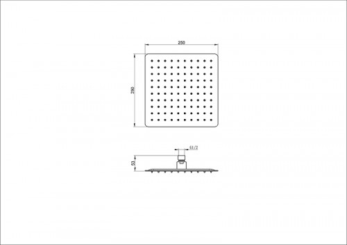 Верхний душ Wonzon & Woghand WW-88DP06-BGM цвет Темный графит