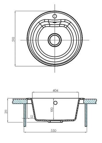 Кухонная мойка Aquaton Мида 51 1A712732MD260 Латте