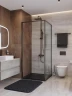 Душевой уголок Cezares Lux 100x100 LUX-A-FS-1-100-C-GM профиль Оружейная сталь стекло прозрачное