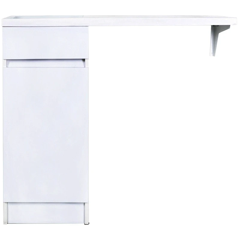 Тумба с раковиной Orange Sistema 100 L STK-40TUW+RAL с бельевой корзиной Белая МДФ / ЛДСП