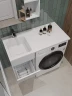 Тумба с раковиной Orange Sistema 100 L STK-40TUW+RAL с бельевой корзиной Белая МДФ / ЛДСП