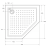 Акриловый поддон для душа Cezares Tray A 90х90 TRAY-A-P-90-15-W0 Белый