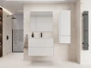 Шкаф пенал Style Line Лима 36 ЛС-00002346 подвесной цвет Белый матовый