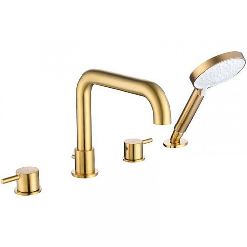 Смеситель на борт ванны Caprigo Don 53-410-BRG Золото матовое латунь