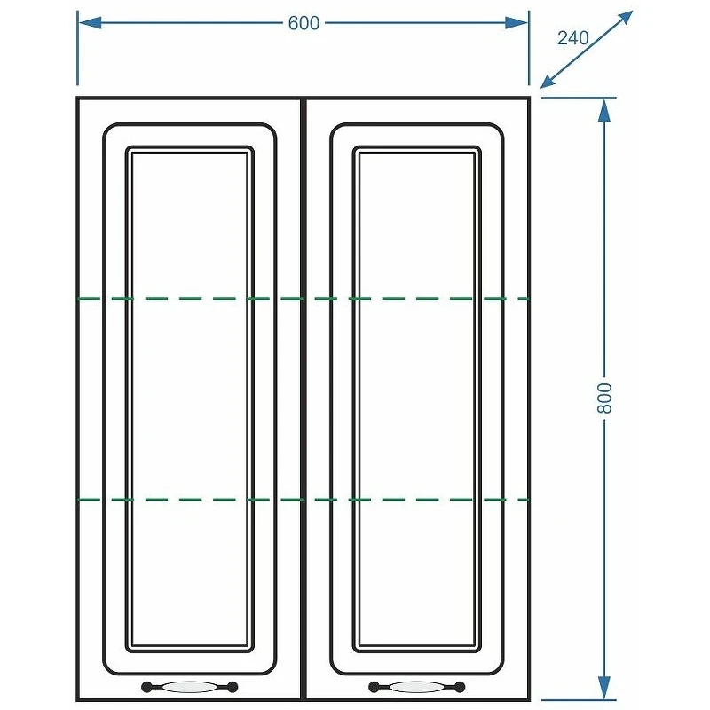 Подвесной шкаф Stella Polar Кармела 60 SP-00000189 Ольха белая