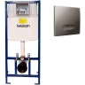 Инсталляция beWash BW74 K500RZVP0400MKK00000 для унитаза с клавишей смыва Хром матовый пластик