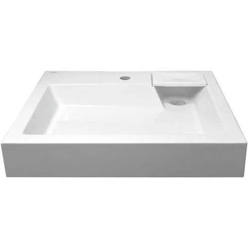 Раковина Azario Slim 60 CS00078302 на стиральную машину Белая искусственный камень (литьевой мрамор) подвесная, на стиральную машину