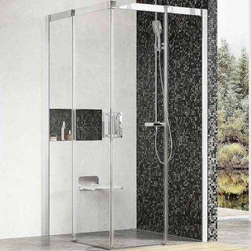 Душевой уголок Ravak Matrix MSRV4-90/90 90x90 1WV77C00Z1 профиль Хром стекло Transparent