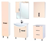 Шкаф пенал Bellezza Лагуна 35 L 4622104082070 L Бежевый Белый МДФ / ЛДСП