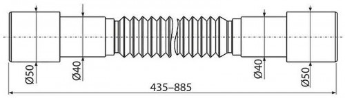 Гибкое соединение Alcaplast A720 гофрированное