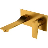 Смеситель для раковины WasserKRAFT Aisch 5530 Золото матовое латунь