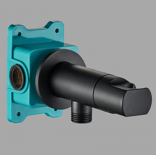 Гигиенический душ со смесителем ALMAes Agata AL-877-05 Черный матовый латунь на стену