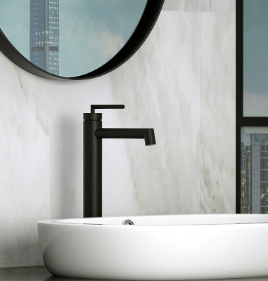 Смеситель для раковины BelBagno Acqua ACQUA-LMC-NERO Черный матовый латунь