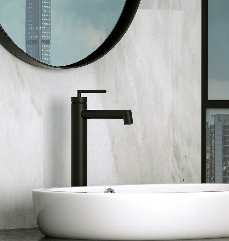 Смеситель для раковины BelBagno Acqua ACQUA-LMC-NERO Черный матовый латунь