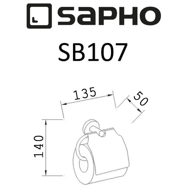 Держатель туалетной бумаги Sapho Samba SB107 с крышкой Хром