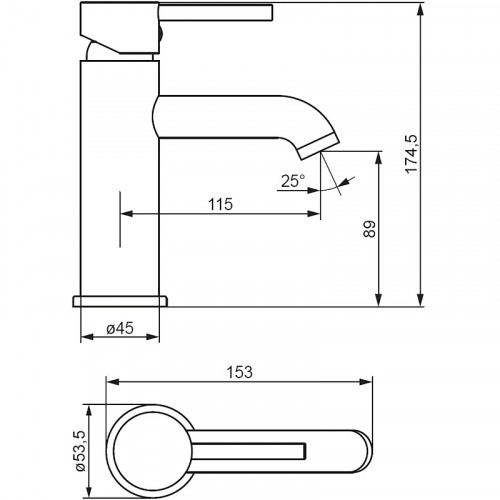 Смеситель для раковины Damixa Scandinavian Pure 360210300 Черный матовый латунь