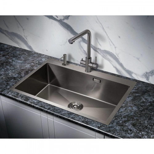 Кухонная мойка Milacio Denia 75 Steel MC.77509 цвет Вороненая сталь