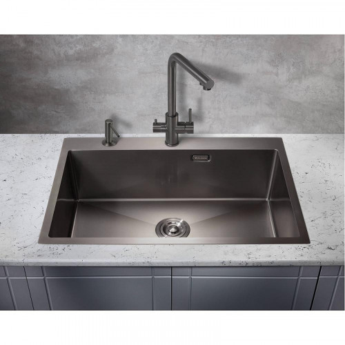Кухонная мойка Milacio Denia 75 Steel MC.77509 цвет Вороненая сталь