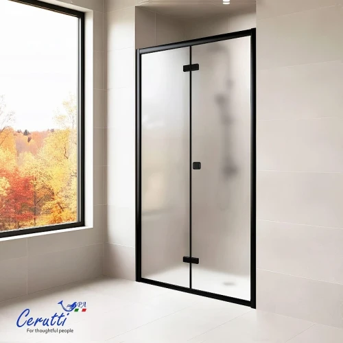 Душевая дверь Ceruttispa Белла (Bella) 100 BELLA D101BF 12010 профиль Черный матовый стекло матовое