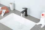 Смеситель для раковины Frap H71-6 F1071-6 Черный матовый латунь