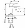 Смеситель для раковины Frap H71-6 F1071-6 Черный матовый латунь