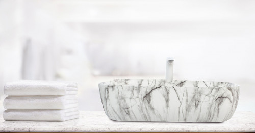 Раковина-чаша WeltWasser Elbach 2143P M805 61 10000004554 Мрамор фаянс накладная