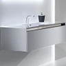 Тумба с раковиной SanVit Кубэ-1 60 kkube1060w подвесная Белая глянцевая МДФ / ЛДСП