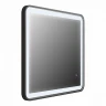 Зеркало Iddis Cloud 80 с подсветкой Черный матовый стекло