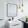 Зеркало Iddis Cloud 80 с подсветкой Черный матовый стекло