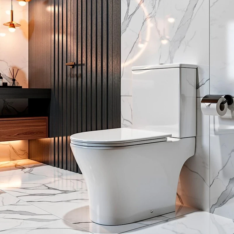 Унитаз компакт Azario Reina AZ-2785T цвет Белый с бачком и сиденьем Микролифт