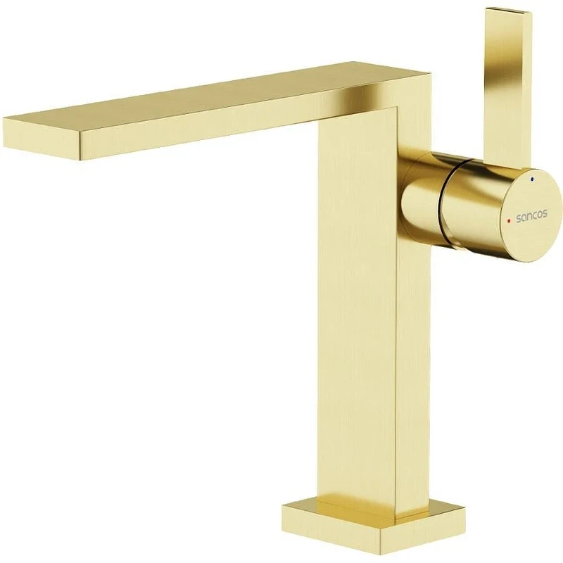 Смеситель для раковины Sancos Linn SC9019BG Золото брашированное