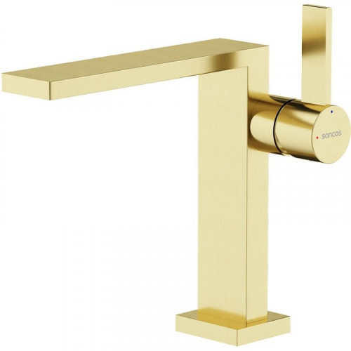 Смеситель для раковины Sancos Linn SC9019BG Золото брашированное