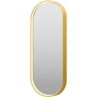 Зеркало Brevita Saturn 50 SAT-Dro1-050-gold с подсветкой Золото матовое с сенсорным выключателем стекло