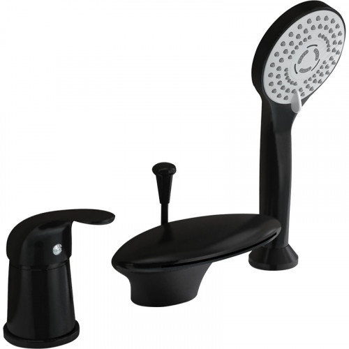 Смеситель на борт ванны Orange Iris M41-333b Черный матовый латунь