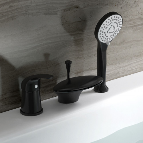 Смеситель на борт ванны Orange Iris M41-333b Черный матовый латунь