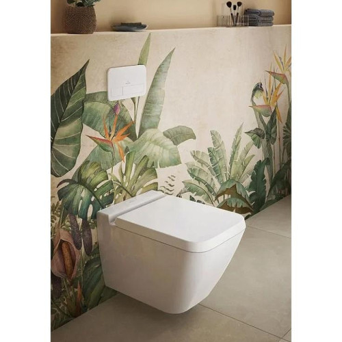 Унитаз с инсталляцией Villeroy&Boch Architectura SET-Architectura-CP цвет Белый с сиденьем Микролифт и клавишей смыва цвет Хром глянцевый