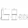 Унитаз компакт Ceramicanova Star CN1904-B без бачка с сиденьем Микролифт фаянс напольный