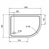 Душевой поддон из стеклокомпозита Cezares Tray SMC 120x90 R TRAY-M-RH-120/90-550-35-W-R Белый