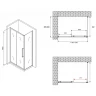 Душевой уголок Abber Schwarzer Diamant 120x60 AG30120BH-S60B профиль Черный стекло прозрачное