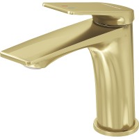 Смеситель для раковины Grossman Galaxy 510.K35.01.320 Золото брашированное латунь