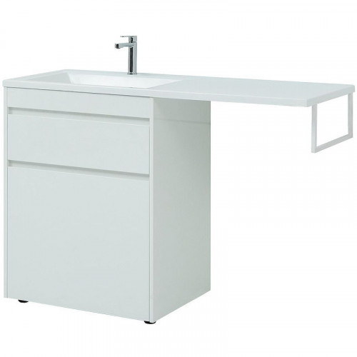 Тумба под раковину Aquanet Токио 130 239291 Белая МДФ / ЛДСП